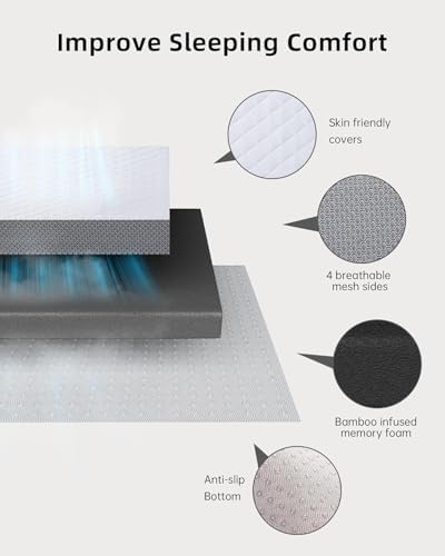 Glendan Mattress Topper - 3 Inch Firm Memory Foam Twin