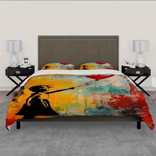 HOBBOY Farmhouse Duvet Cover Set with Zipper and Pillowcases