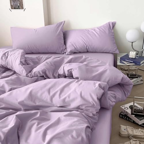 KimLuxz Lavender Duvet Cover Set Queen 3 Pieces