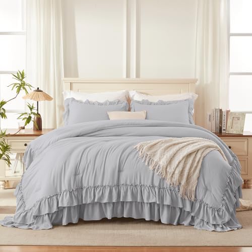Andency Light Gray Twin Comforter Set 2 Pieces 1