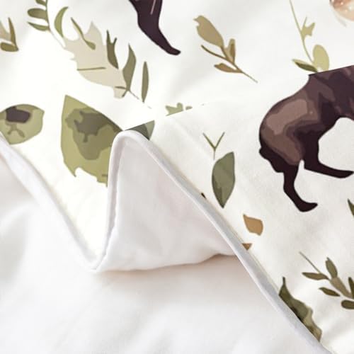 Feelyou Woodland Pattern Queen Duvet Cover Set