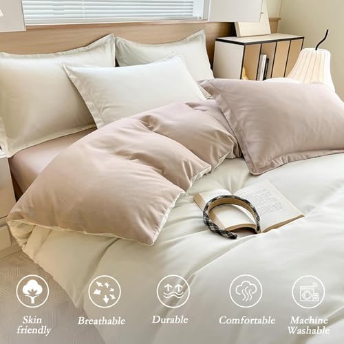 PAJEO Queen Size 3-Piece Duvet Cover Set - Ultra Soft Microfiber