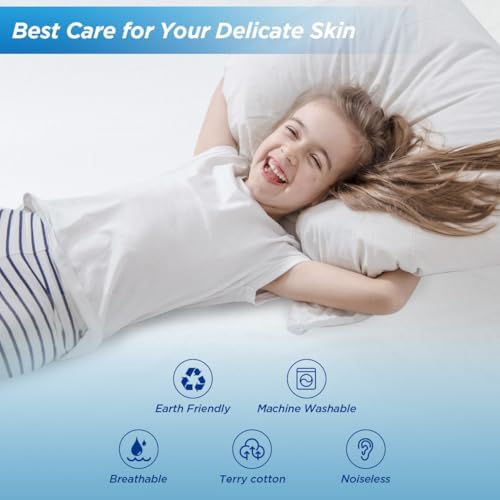Foifope Waterproof Mattress Pad Terry Cotton Deep Pocket Cover 1