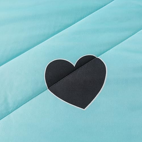 Caressma Love Heart Pattern King Size Comforter Set
