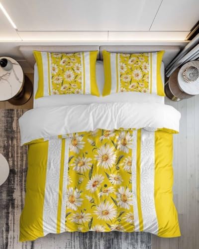 3-Piece Twin Duvet Cover Set with Zipper Corner Ties