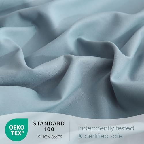JSD Blue Twin Sheet Set with Side Pocket Corner Straps