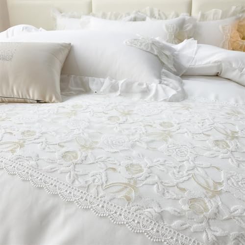 MOOWOO Pretty Bow Duvet Cover Set - Twin Size Zipper Closure