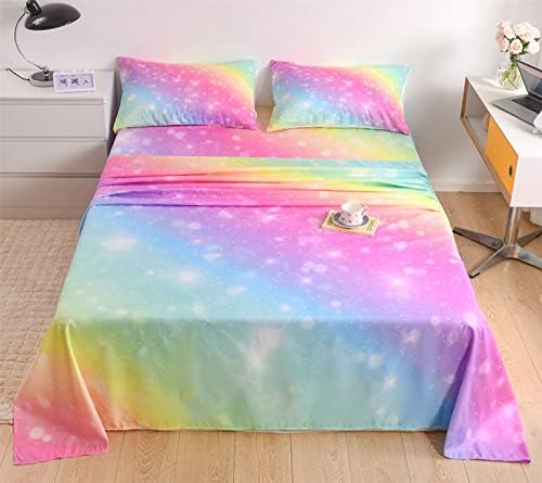 URLINENS Rainbow Sheets Twin 3 Piece Set