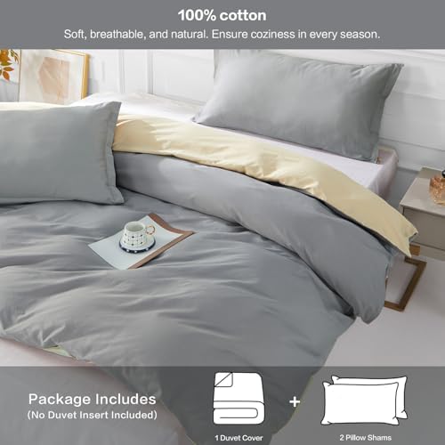 SAPHREAS Grey King Duvet Cover Set 3pcs with Zipper