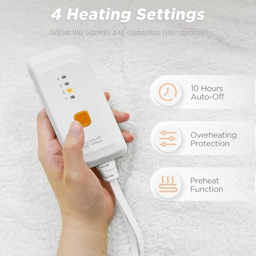 Templewet Heated Mattress Pad Mini Twin - 4 Heat Settings 10 Hour Auto Off