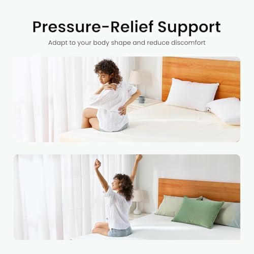 Marsail 3 Inch Cooling Memory Foam Mattress Topper