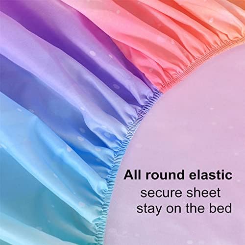 URLINENS Rainbow Sheets Twin 3 Piece Set