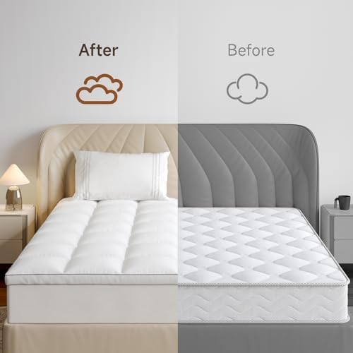 ONBRILL Mattress Topper Queen 80x60x2 with Memory Foam