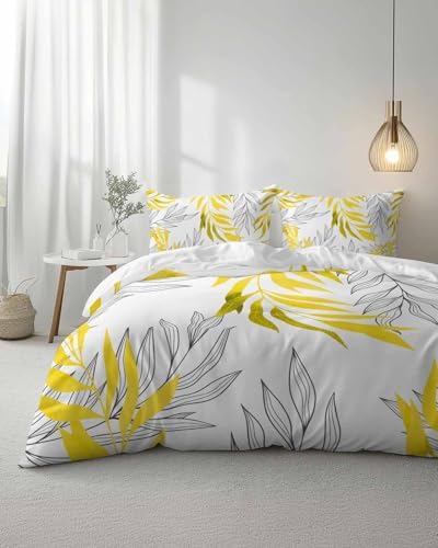 3-Piece Queen Duvet Cover Set with Zipper and Pillow Cases