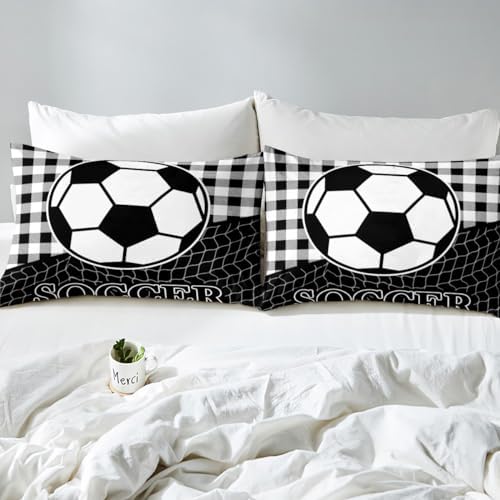 Feelyou Soccer Bedding Set Twin Size 2Pcs