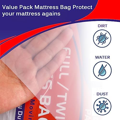 PROWEE 2 Pack Heavy Duty Mattress Bags for Moving and Storage