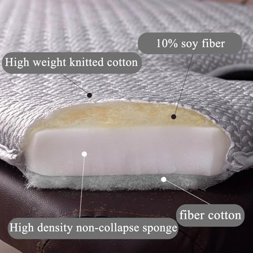 LDLCYCN 7cm Massage Bed Topper with Elastic Band White 70x185cm N