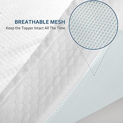 Moonsea Twin Size Memory Foam Mattress Topper Cover 1