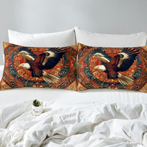 Manfei Watercolor Eagle Kids Duvet Cover Set 1