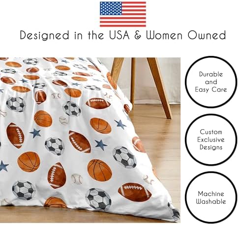 Sweet Jojo Designs Sports Themed Comforter Set for Kids