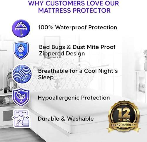 Full Size Zippered Mattress Encasement 16 Inch Deep