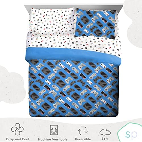 Saturday Park Gamer Queen Bed Set - 7 Piece Organic Cotton