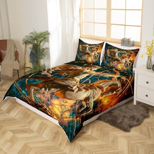 Erosebridal 2Pcs Retro 3D Duvet Cover Set