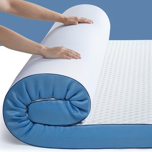 PERLECARE 3 Inch Memory Foam Mattress Topper for Back Pain Relief