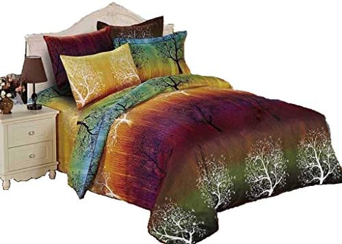Swanson Beddings Rainbow Tree 5pc Duvet Cover Set