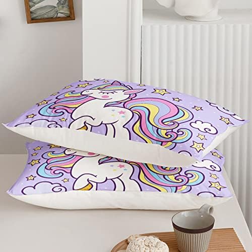 Axolotl Rainbow Unicorn Comforter Set Twin
