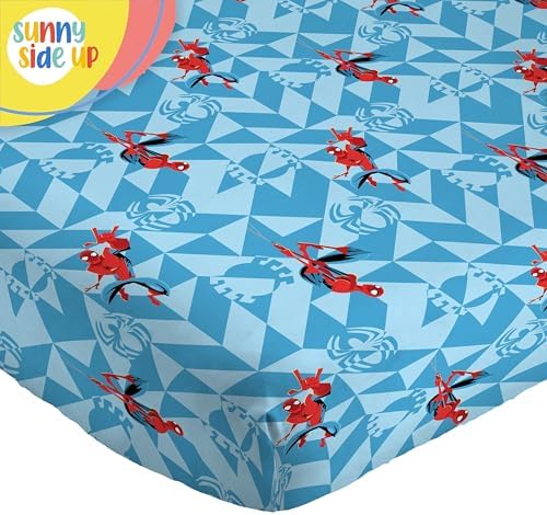 Sunny Side Up Spiderman Kids Sheet Set Blue 4 Piece Full