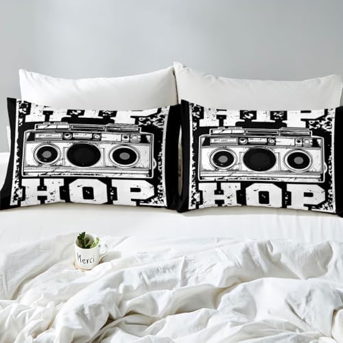Feelyou Hip Hop Graffiti Duvet Cover Set 3Pcs King Size