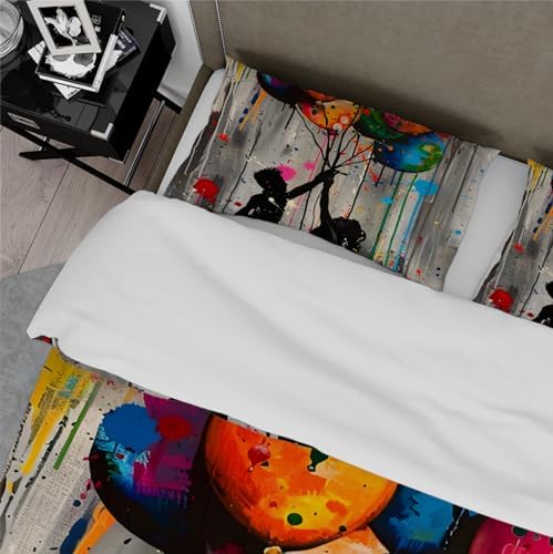 Kids Duvet Cover Set with Zipper Pillowcases