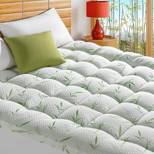 LIANLAM Twin Mattress Topper - Bamboo Viscose 1200 GSM Cooling Pad
