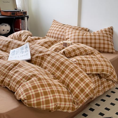DREAMINGO Twin XL Gingham Duvet Cover Set 1