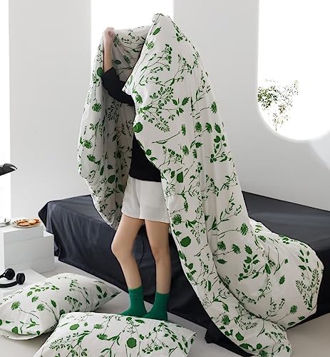 KAREVER Twin Comforter Set with Floral Design