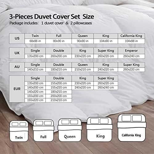 HOBBOY Black Duvet Cover Set 3 Piece Twin XL with Zipper