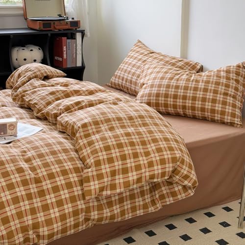 DREAMINGO Twin XL Gingham Duvet Cover Set 1
