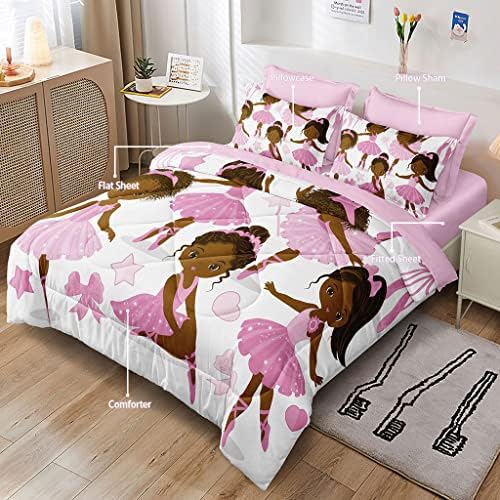 SIRDO Black Girl Magic Comforter Set Full Size
