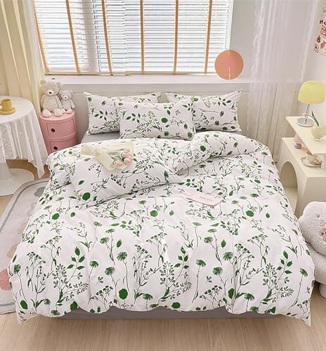 KAREVER Twin Comforter Set with Floral Design