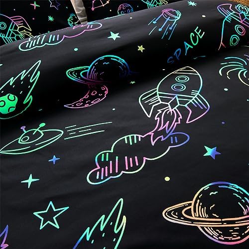 Aimuan Rocket Print Comforter Set for Kids