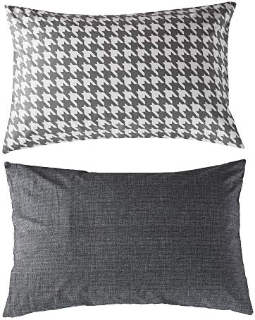FADFAY Grey Grid Duvet Cover Set Twin XL 3Pcs