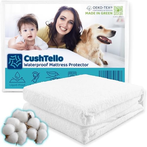 CushTello Waterproof Queen Mattress Protector