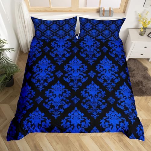 Erosebridal Blue Damask Duvet Cover Set Toddler Size 1