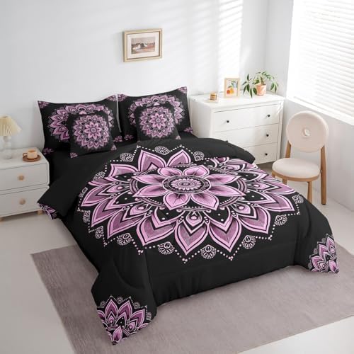 Erosebridal Bohemian Mandala Comforter Set 7pcs Queen Size
