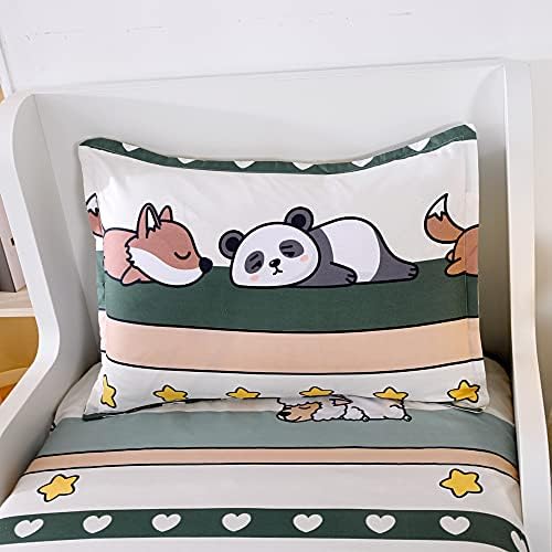 Hecnoey Kids Sheet Pillowcase Set - Twin Size Animal Print