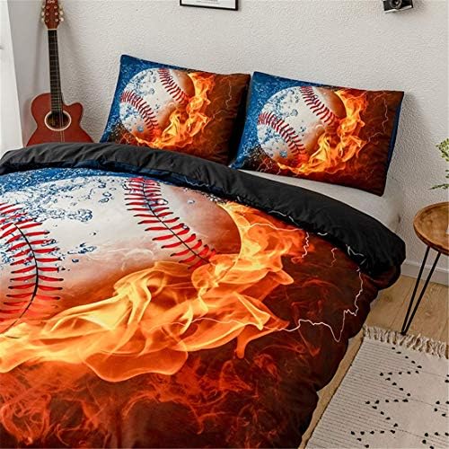 Homebed Baseball 3D Bedding Set for Teen Boys Twin XL 2PCS