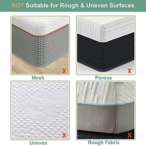 TEUVO Non Slip Mattress Pad with Hook Loop Tape
