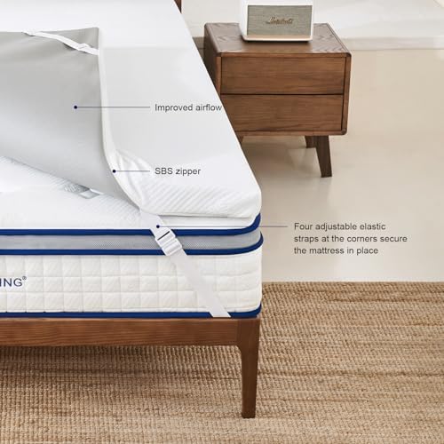 SR Red Sunrising 3 Inch Memory Foam Mattress Topper