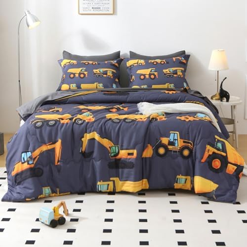 Wajade Kids Construction Truck 7-Piece Comforter Set